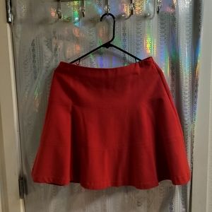 Suzy Skater Red Wool Skirt